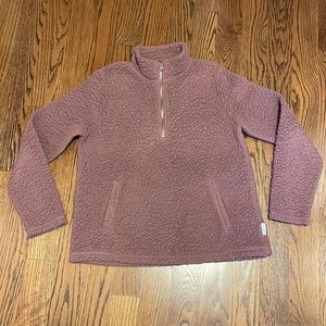 Abercrombie & Fitch 1/4 Zip Sherpa Style Plush Pullover